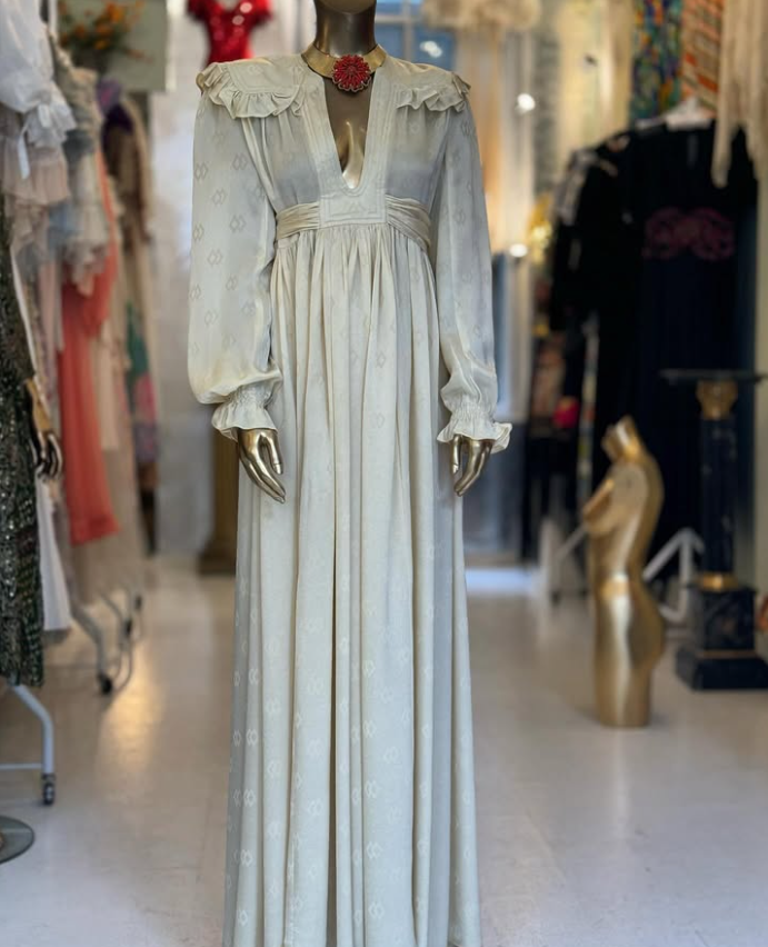 1970's White Gown